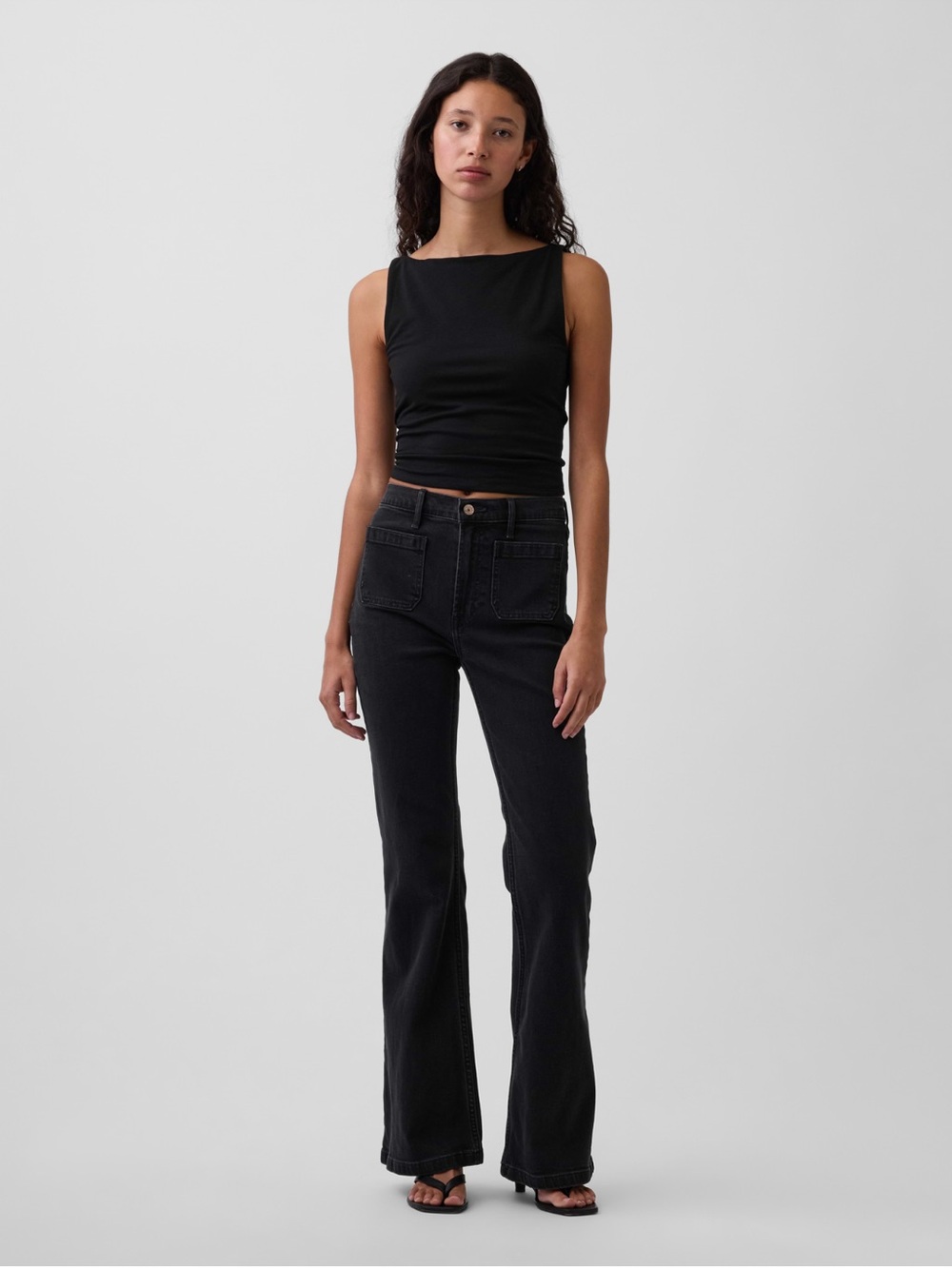 GAP 70’s Black High-Rise Flare Jeans